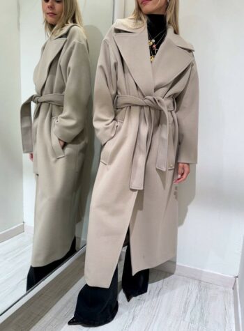 Shop Online Cappotto lungo burro con fusciacca Souvenir