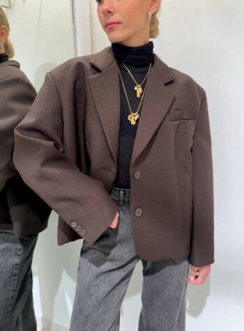 Shop Online Blazer cropped oversize moro Vicolo