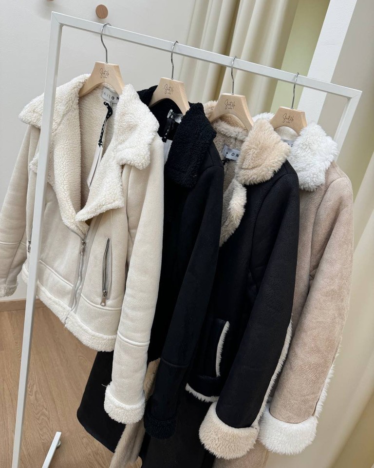 Giubbotto eco montone lungo beige HaveOne Shop Online Giubbotto eco montone lungo beige HaveOne