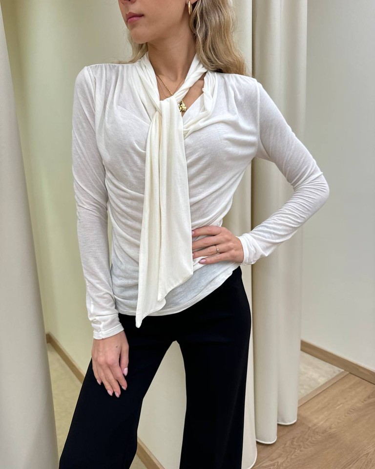 Maglia burro con gronda e fusciacca HaveOne Shop Online Maglia burro con gronda e fusciacca HaveOne