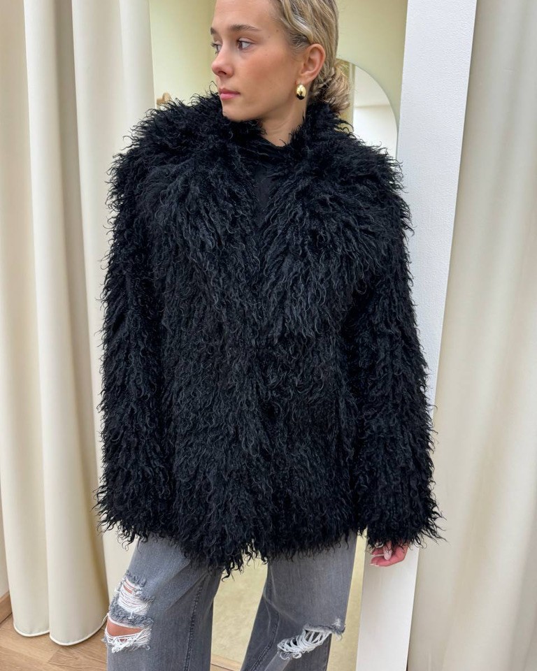 Eco pelliccia Lea nera Odì Odì Shop Online Eco pelliccia Lea nera Odì Odì