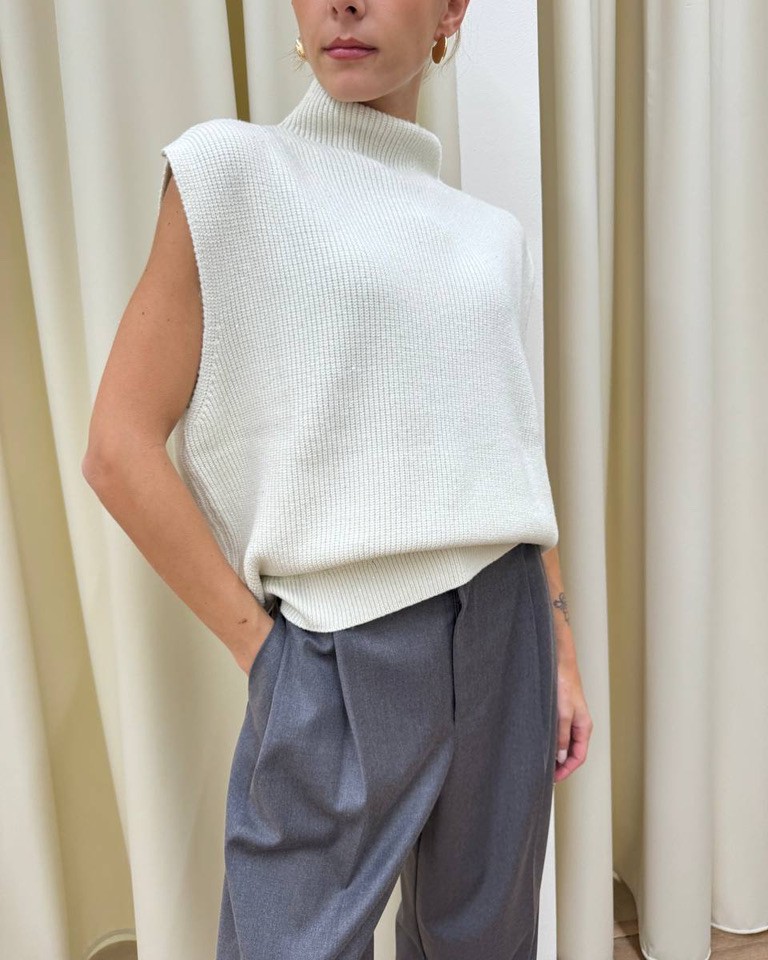 Gilet oversize burro con micro paillettes HaveOne Shop Online Gilet oversize burro con micro paillettes HaveOne