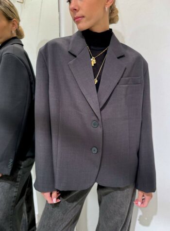 Shop Online Blazer oversize cropped antracite Vicolo