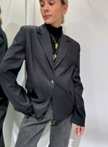 Shop Online Blazer cropped antracite Vicolo