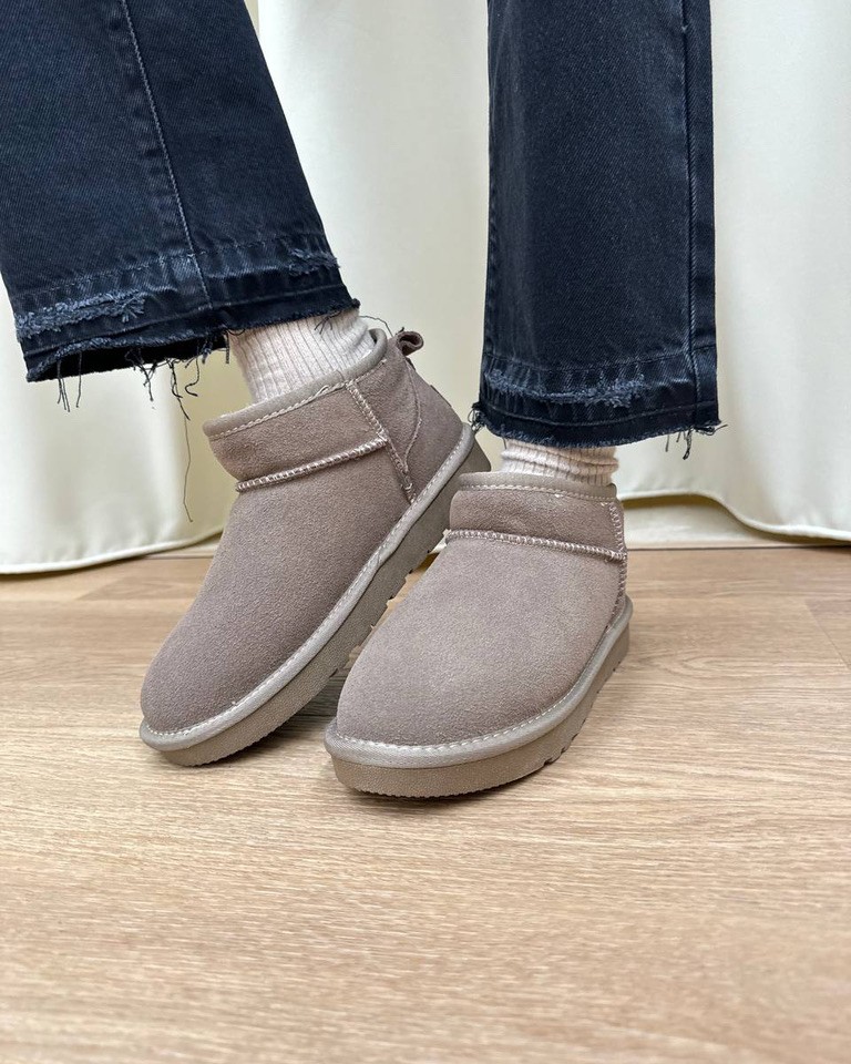 Stivaletto mini in suede tortora Ovyè Shop Online Stivaletto mini in suede tortora Ovyè