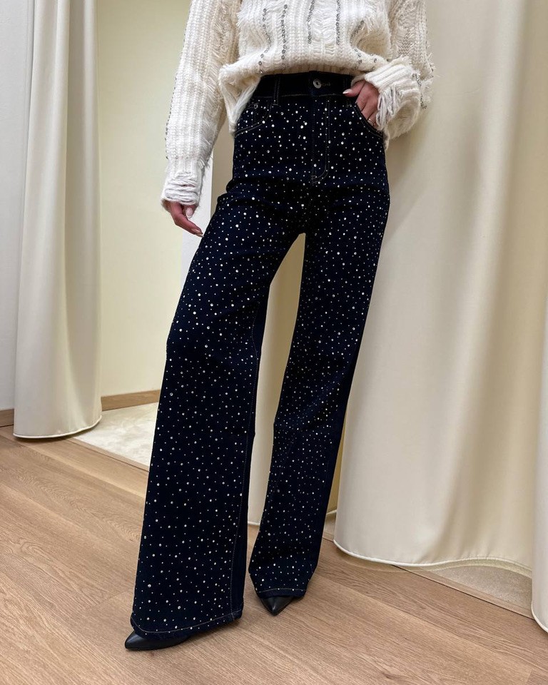 Jeans dritto Corbara con strass Odì Odì Shop Online Jeans dritto Corbara con strass Odì Odì