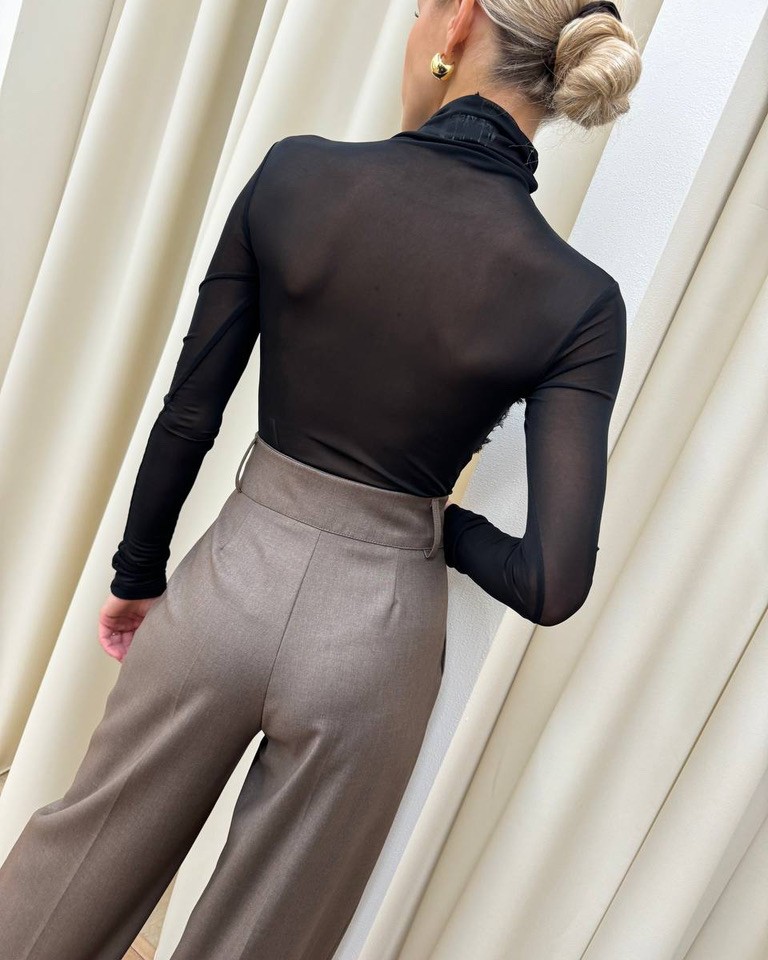 Body nero con tulle Revise Shop Online Body nero con tulle Revise