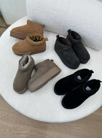 Stivaletto mini in suede platform testa di moro Ovyè Shop Online Stivaletto mini in suede platform testa di moro Ovyè