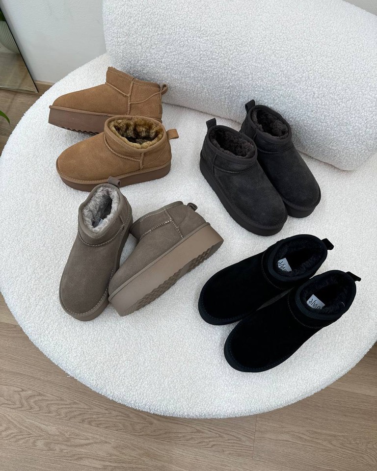 Stivaletto mini in suede platform testa di moro Ovyè Shop Online Stivaletto mini in suede platform testa di moro Ovyè