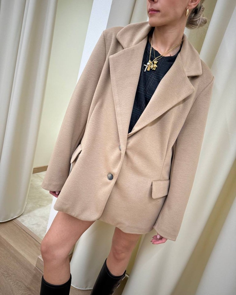 Cappottino over cammello un bottone HaveOne Shop Online Cappottino over cammello un bottone HaveOne