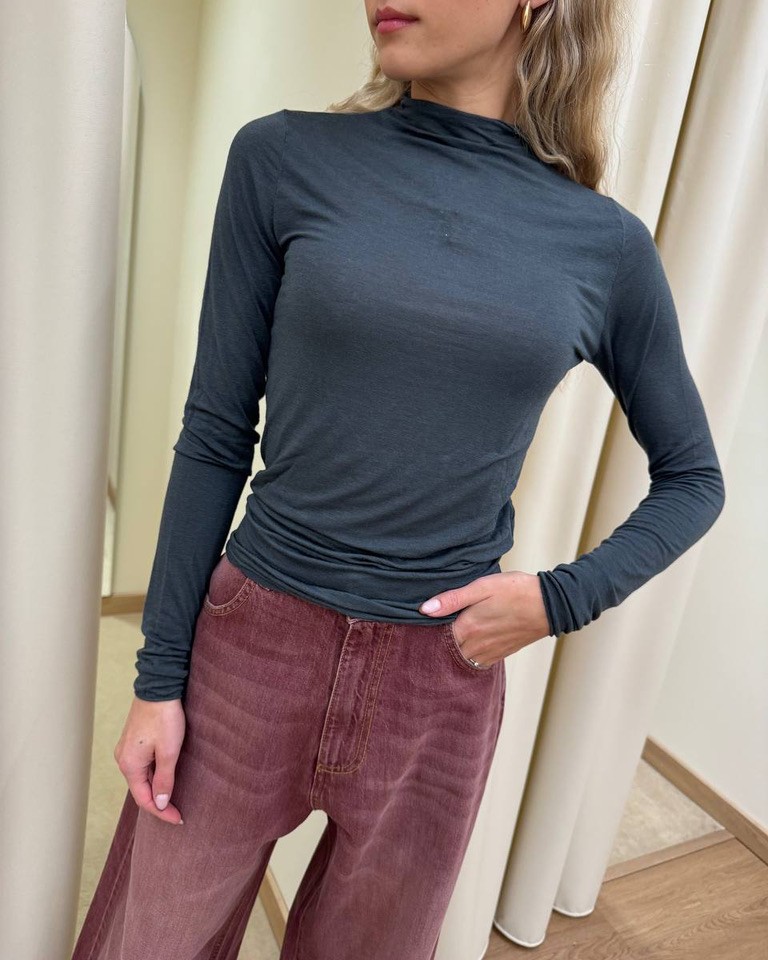 Maglia piombo collo cratere misto cachemire HaveOne Shop Online Maglia piombo collo cratere misto cachemire HaveOne