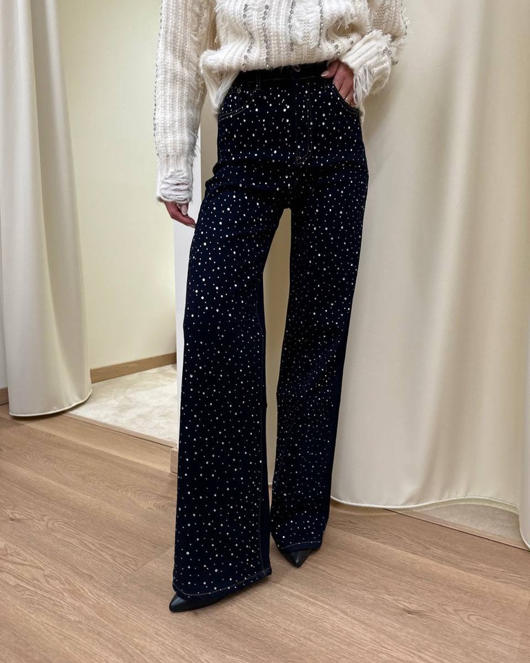 Jeans dritto Corbara con strass Odì Odì Shop Online Jeans dritto Corbara con strass Odì Odì