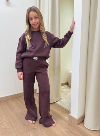Shop Online Pantalone in felpa bordeaux con stampa Name It