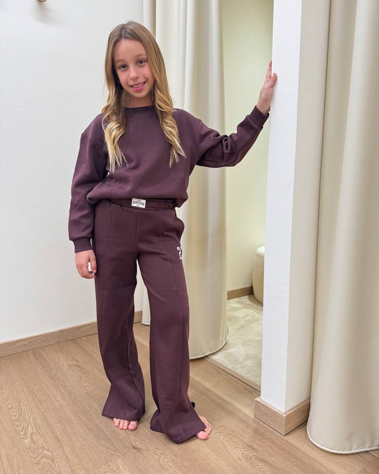 Pantalone in felpa bordeaux con stampa Name It Shop Online Pantalone in felpa bordeaux con stampa Name It