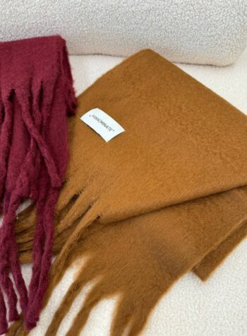 Shop Online Sciarpa cioccolato con frange Hinnominate