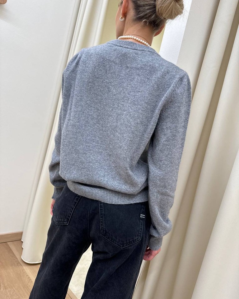 Maglione grigio "Natale in vacanza" Vicolo Shop Online Maglione grigio "Natale in vacanza" Vicolo