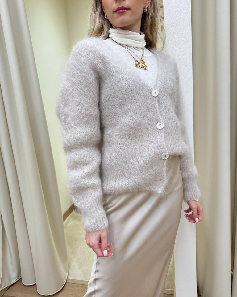 Cardigan ampio in mohair beige HaveOne Shop Online Cardigan ampio in mohair beige HaveOne