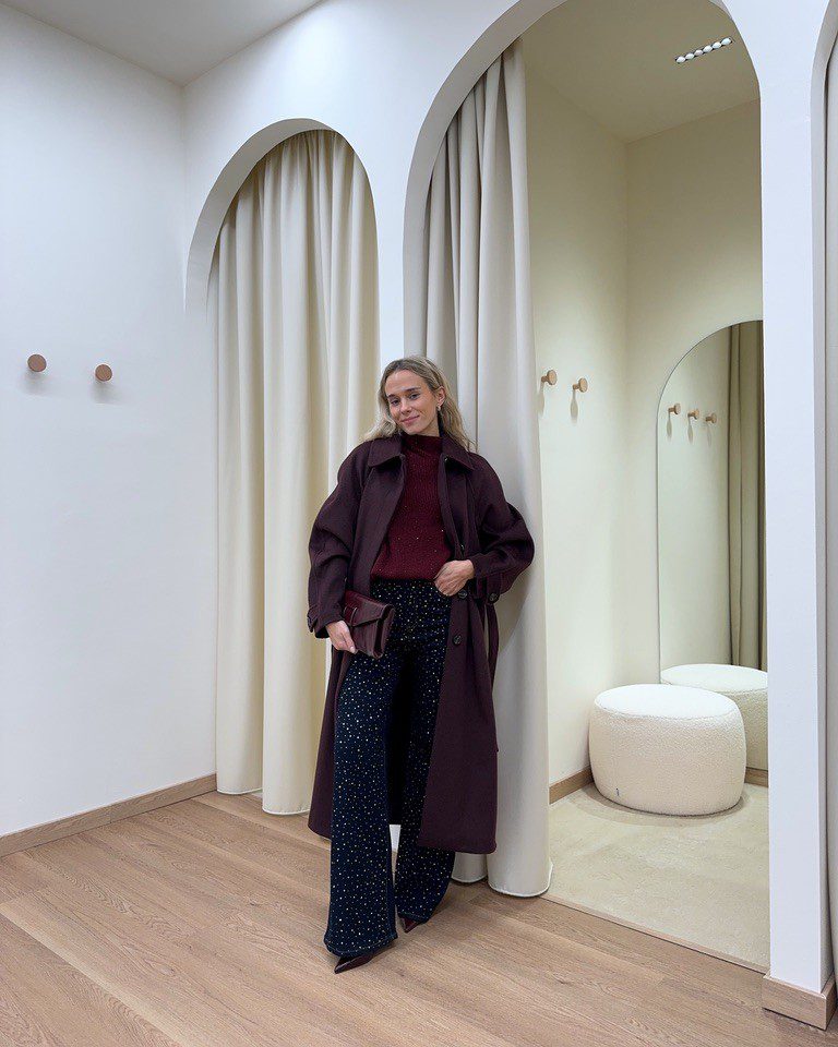 Gilet oversize bordeaux con micro paillettes HaveOne Shop Online Gilet oversize bordeaux con micro paillettes HaveOne