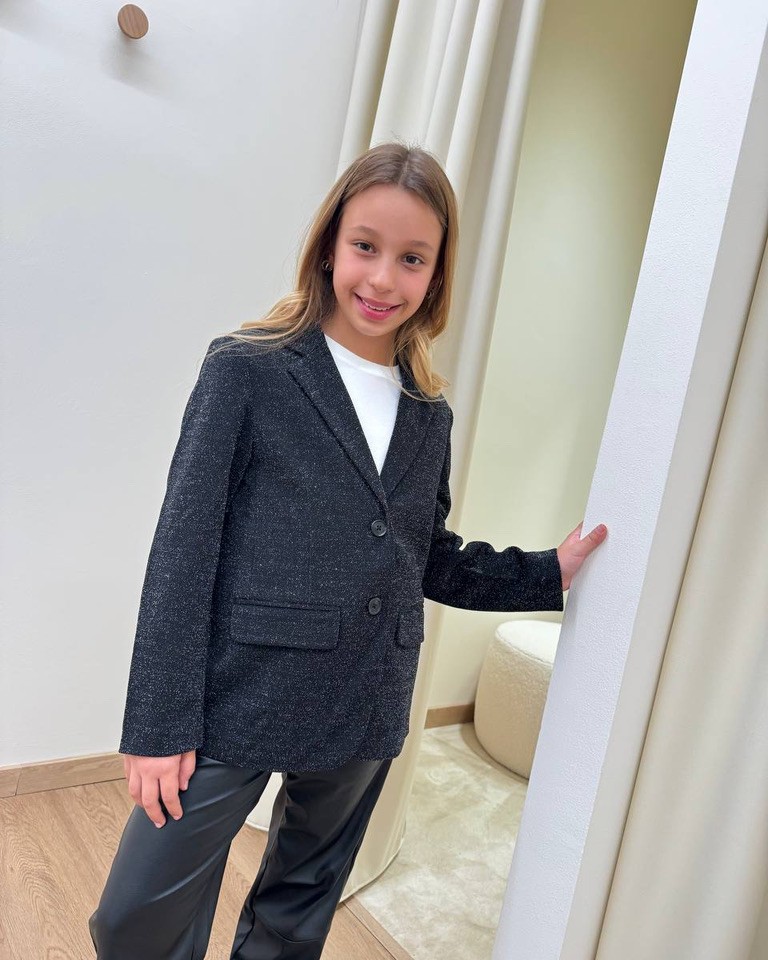 Giacca nera un bottone con lurex Name It Shop Online Giacca nera un bottone con lurex Name It