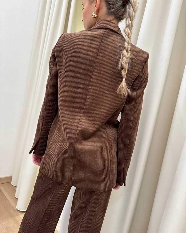 Blazer moro doppiopetto in velluto rocciatore Vicolo Shop Online Blazer moro doppiopetto in velluto rocciatore Vicolo