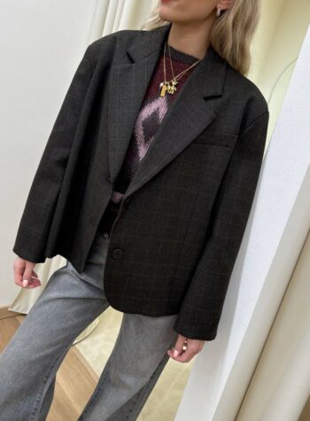 Shop Online Blazer cropped moro quadri Vicolo