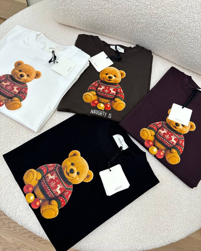 T-shirt oversize moro stampa orsetto Vicolo Shop Online T-shirt oversize moro stampa orsetto Vicolo