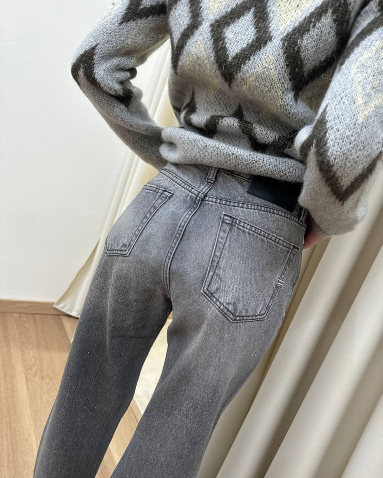 Jeans Zeno grigio con glitter Vicolo Shop Online Jeans Zeno grigio con glitter Vicolo