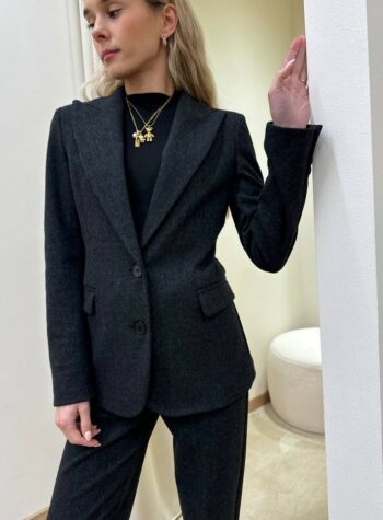 Shop Online Giacca antracite spigata rever a lancia Vicolo