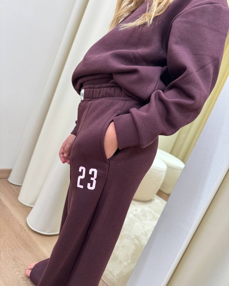 Pantalone in felpa bordeaux con stampa Name It Shop Online Pantalone in felpa bordeaux con stampa Name It