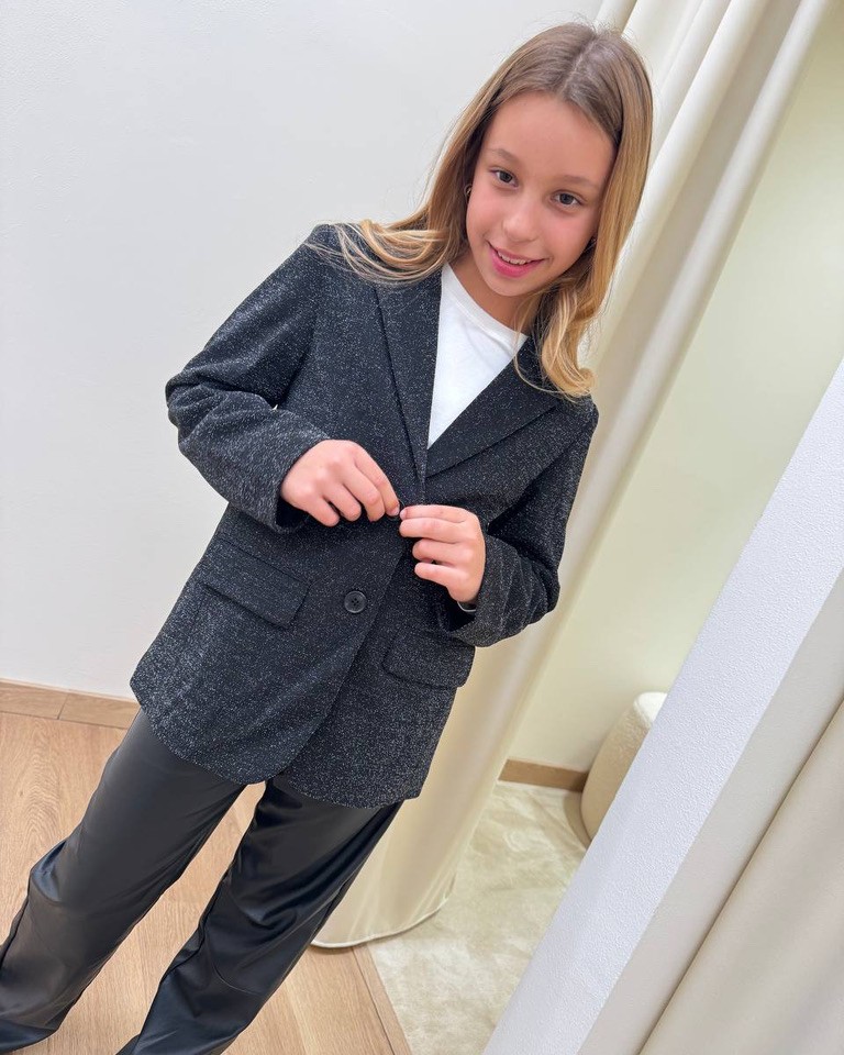 Giacca nera un bottone con lurex Name It Shop Online Giacca nera un bottone con lurex Name It