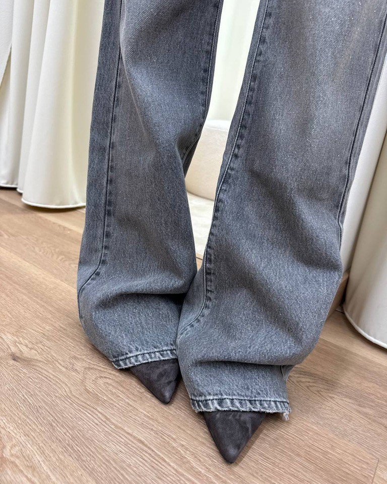 Jeans Zeno grigio con glitter Vicolo Shop Online Jeans Zeno grigio con glitter Vicolo