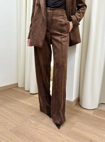 Shop Online Pantalone dritto moro in velluto rocciatore Vicolo