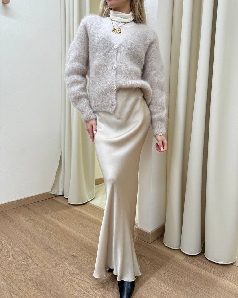 Cardigan ampio in mohair beige HaveOne Shop Online Cardigan ampio in mohair beige HaveOne