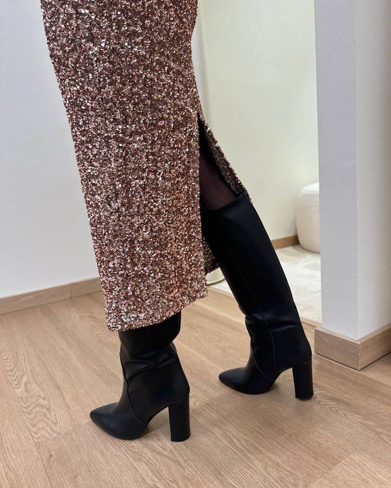 Gonna paillettes orzo Annarita N Shop Online Gonna paillettes orzo Annarita N