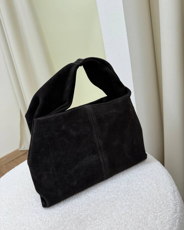 Borsa morbida quadrata in camoscio moro Shop Online Borsa morbida quadrata in camoscio moro