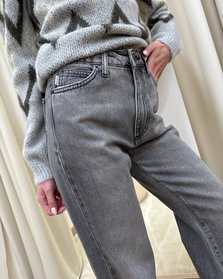 Jeans Zeno grigio con glitter Vicolo Shop Online Jeans Zeno grigio con glitter Vicolo