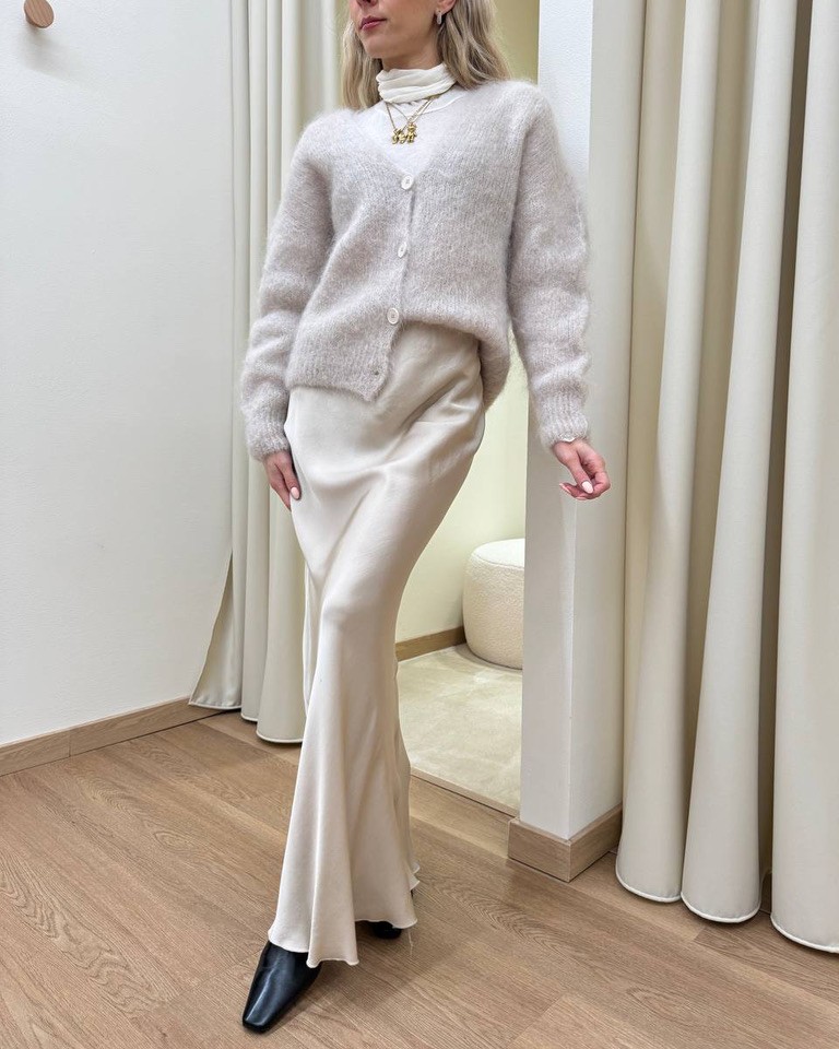 Cardigan ampio in mohair beige HaveOne Shop Online Cardigan ampio in mohair beige HaveOne