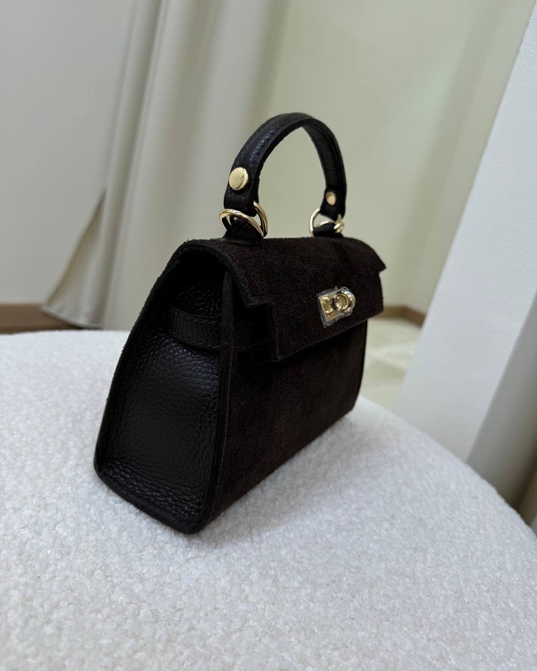 Cartella mini moro in camoscio Shop Online Cartella mini moro in camoscio