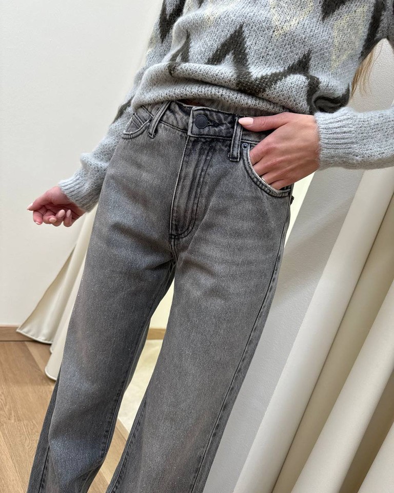 Jeans Zeno grigio con glitter Vicolo Shop Online Jeans Zeno grigio con glitter Vicolo