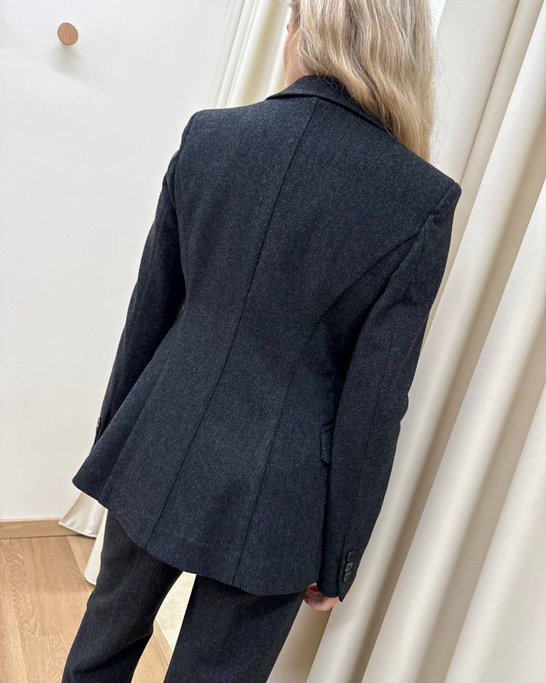 Giacca antracite spigata rever a lancia Vicolo Shop Online Giacca antracite spigata rever a lancia Vicolo