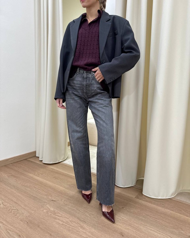 Jeans Emy dritto grigio Vicolo Shop Online Jeans Emy dritto grigio Vicolo