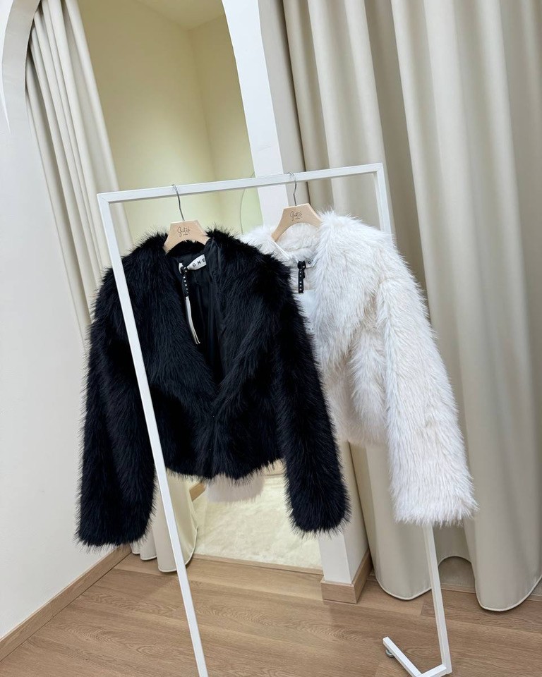 Pelliccia panna corta collo sciallato HaveOne Shop Online Pelliccia panna corta collo sciallato HaveOne