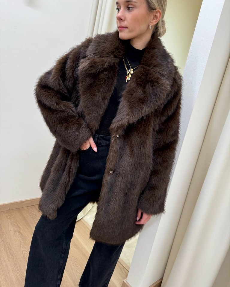 Cappotto pelliccia moro rever HaveOne Shop Online Cappotto pelliccia moro rever HaveOne