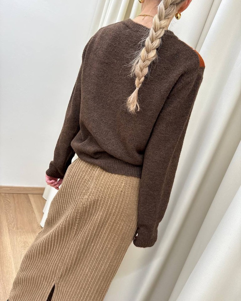 Maglia girocollo moro rombi bruciato HaveOne Shop Online Maglia girocollo moro rombi bruciato HaveOne