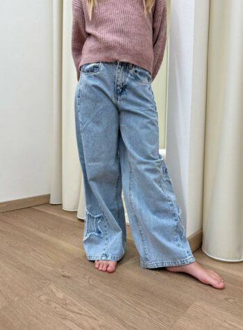 Shop Online Jeans palazzo chiaro con patch stelle Name It