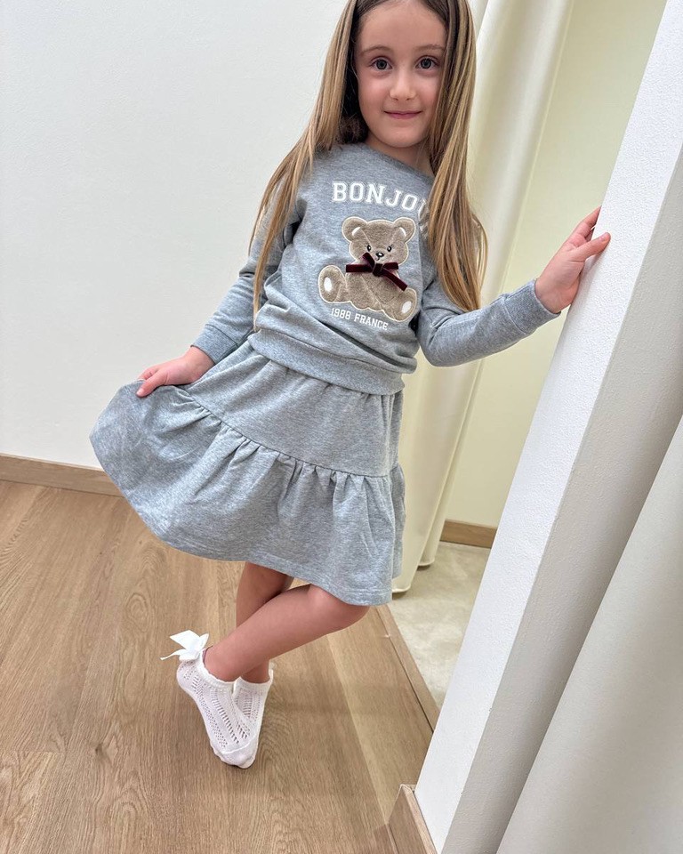 Minigonna grigia con gala Name it Shop Online Minigonna grigia con gala Name it