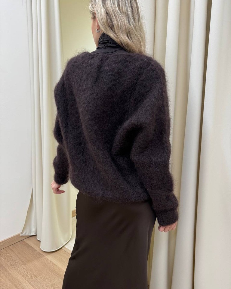 Cardigan ampio in mohair moro HaveOne Shop Online Cardigan ampio in mohair moro HaveOne