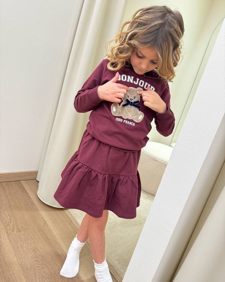 Minigonna bordeaux con gala Name it Shop Online Minigonna bordeaux con gala Name it