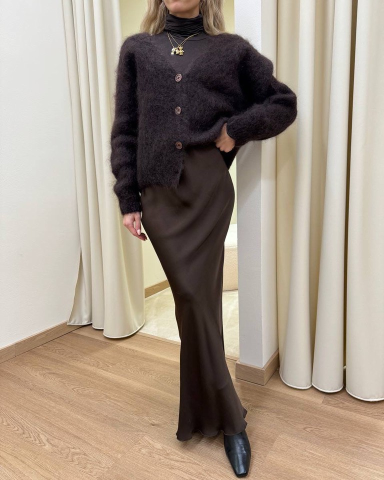 Cardigan ampio in mohair moro HaveOne Shop Online Cardigan ampio in mohair moro HaveOne