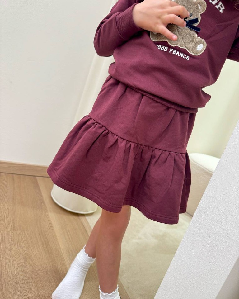 Minigonna bordeaux con gala Name it Shop Online Minigonna bordeaux con gala Name it